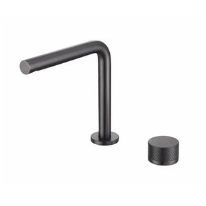 Mitigeur lavabo 2 trous, 2 hauteurs gris métallisé NEO