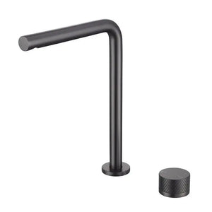 Mitigeur lavabo 2 trous, 2 hauteurs gris métallisé NEO