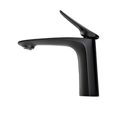 Robinet mitigeur salle de bain, 14cm, noir mat SULFA