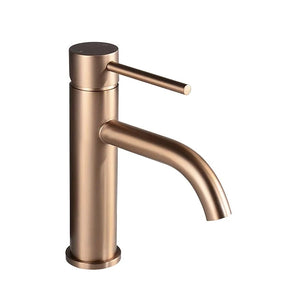 Robinet mitigeur lavabo or rose brossé AGUAVIA