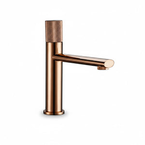 Robinet mitigeur lavabo or rose MOLETO, 2 tailles