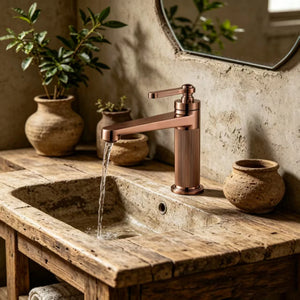 Robinet Evier pour Lavabo Or Rose DIVA