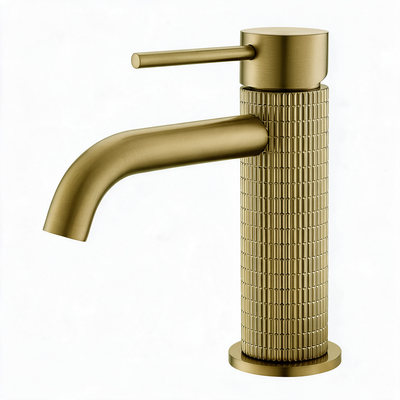 Robinet Lavabo Or brossé 16cm/31cm 'Tuile'