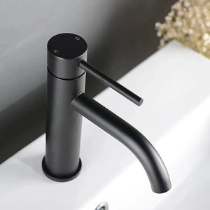 Robinet mitigeur lavabo noir mat AGUAVIA