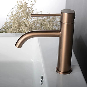 Robinet mitigeur lavabo or rose brossé AGUAVIA