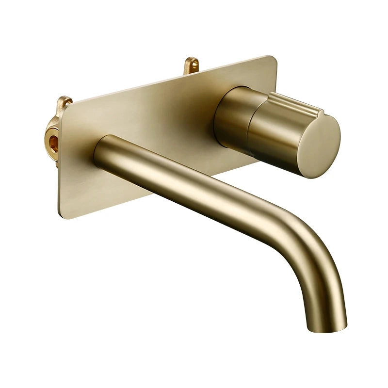 Robinet thermostatique incrusté salle de bain, Or brossé, MILO