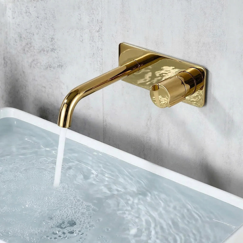 Robinet thermostatique incrusté salle de bain, Or poli, MILO