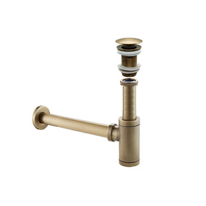 Siphon évier & bonde clic-clac avec ou sans trop plein antique