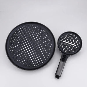 Colonne de douche ou bain douche, avec mitigeur thermostatique, 3 voies, gris foncé OVALIS