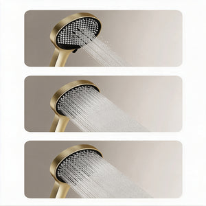 Système de Douche Mural avec Affichage Numérique 4 Voies Or Brossé