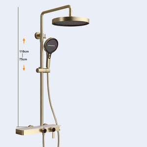 Colonne de douche, avec mitigeur mécanique, 3 voies, Or brossé ROBUSTI