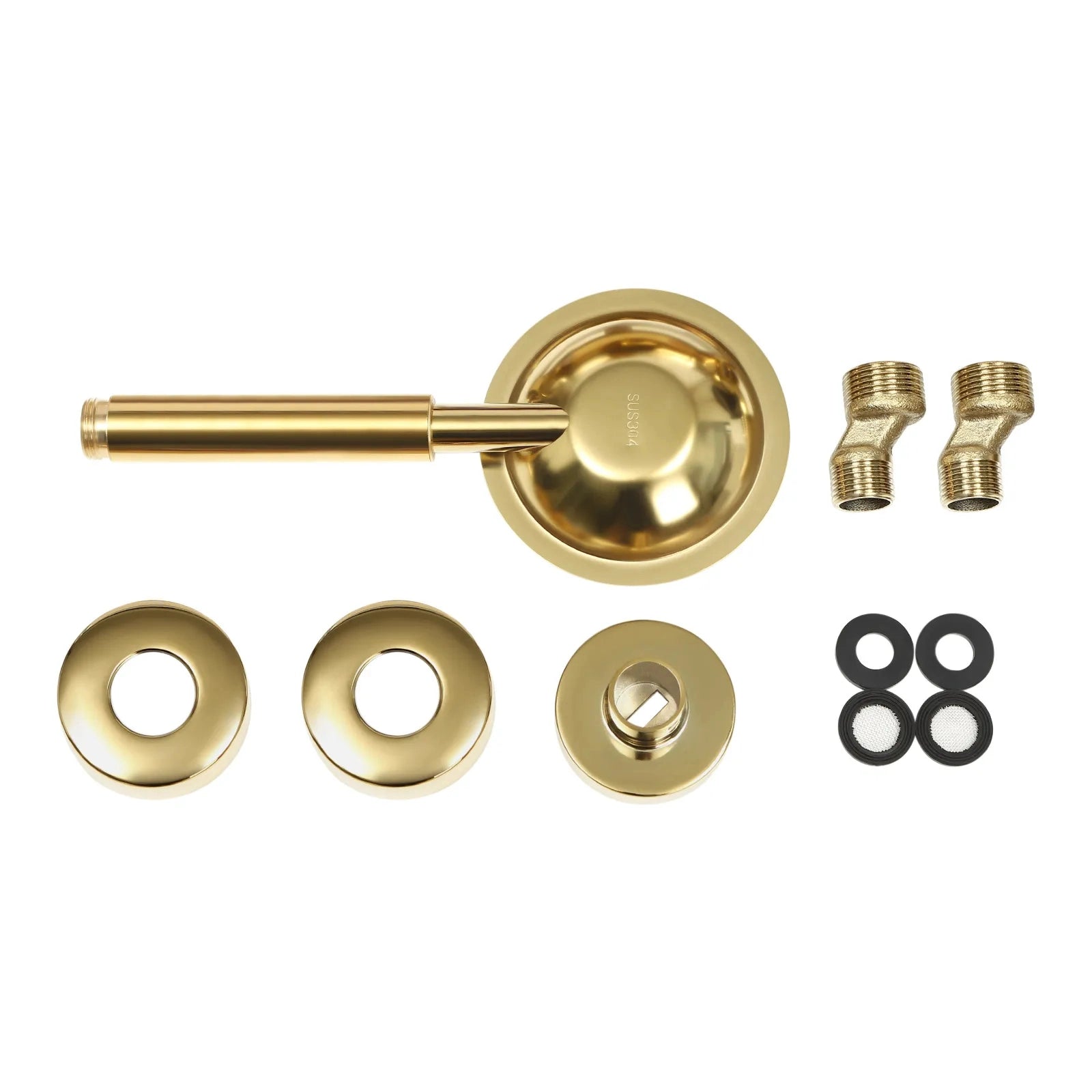 Colonne de douche, mitigeur thermostatique, 2 voies, or poli SLIMO