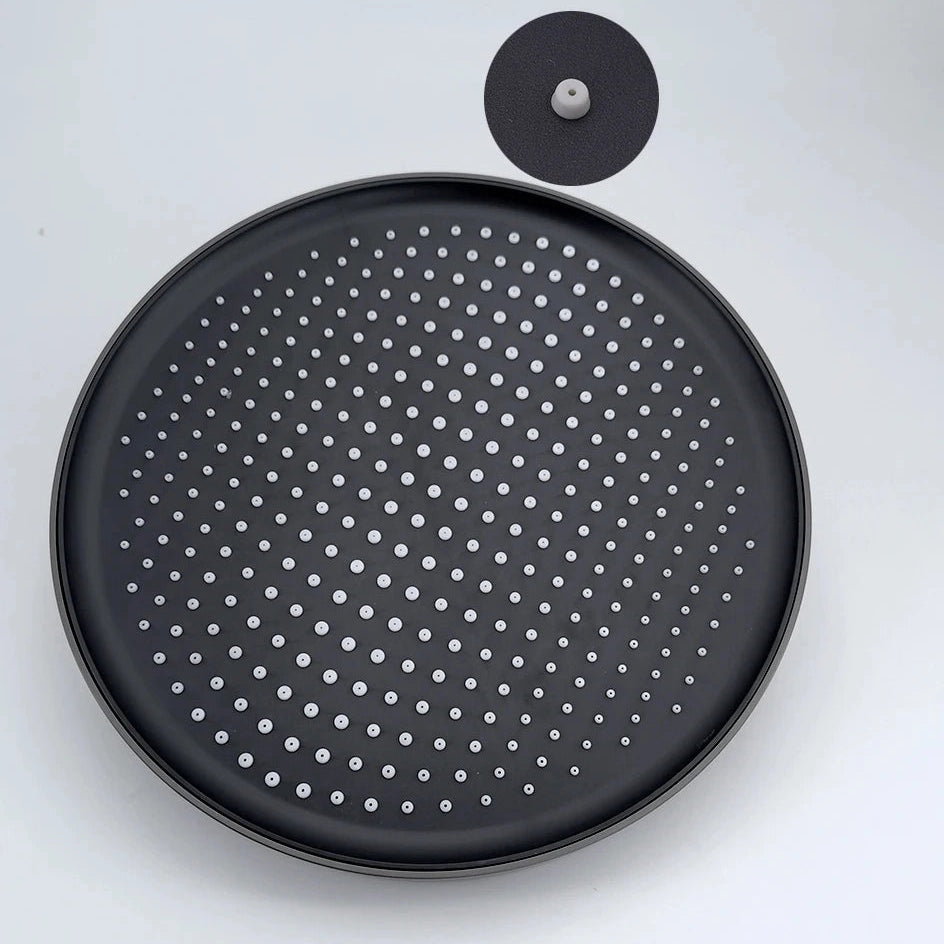 Colonne de douche ou bain douche, avec mitigeur thermostatique, 3 voies, gris foncé OVALIS