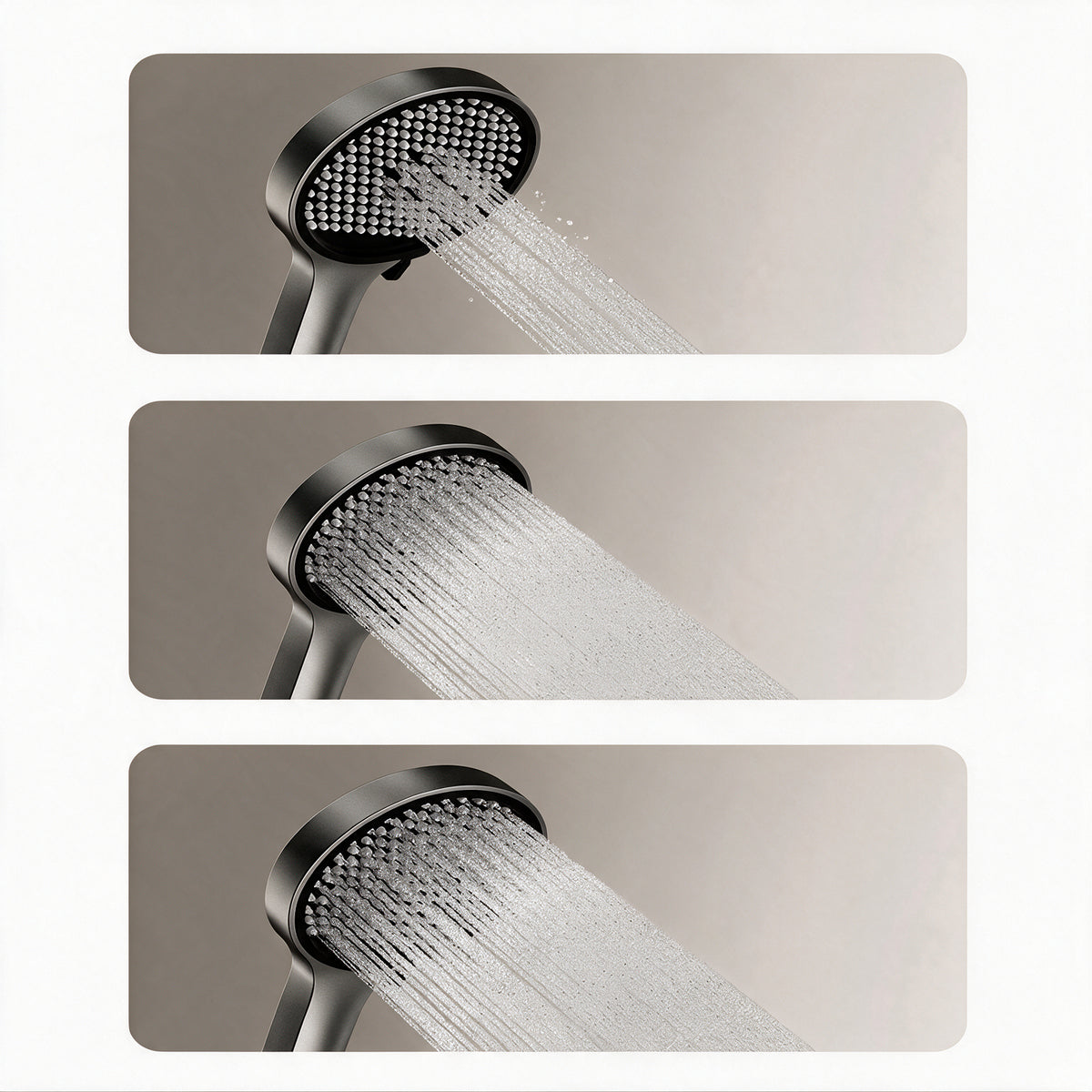 Système de Douche Mural, Affichage Numérique, 4 Voies, Gris Gunmetal