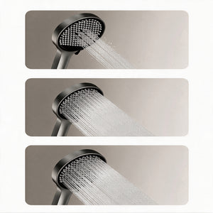 Système de Douche Mural, Affichage Numérique, 4 Voies, Gris Gunmetal