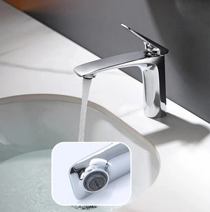 Robinet mitigeur salle de bain, 14cm, chrome SULFA